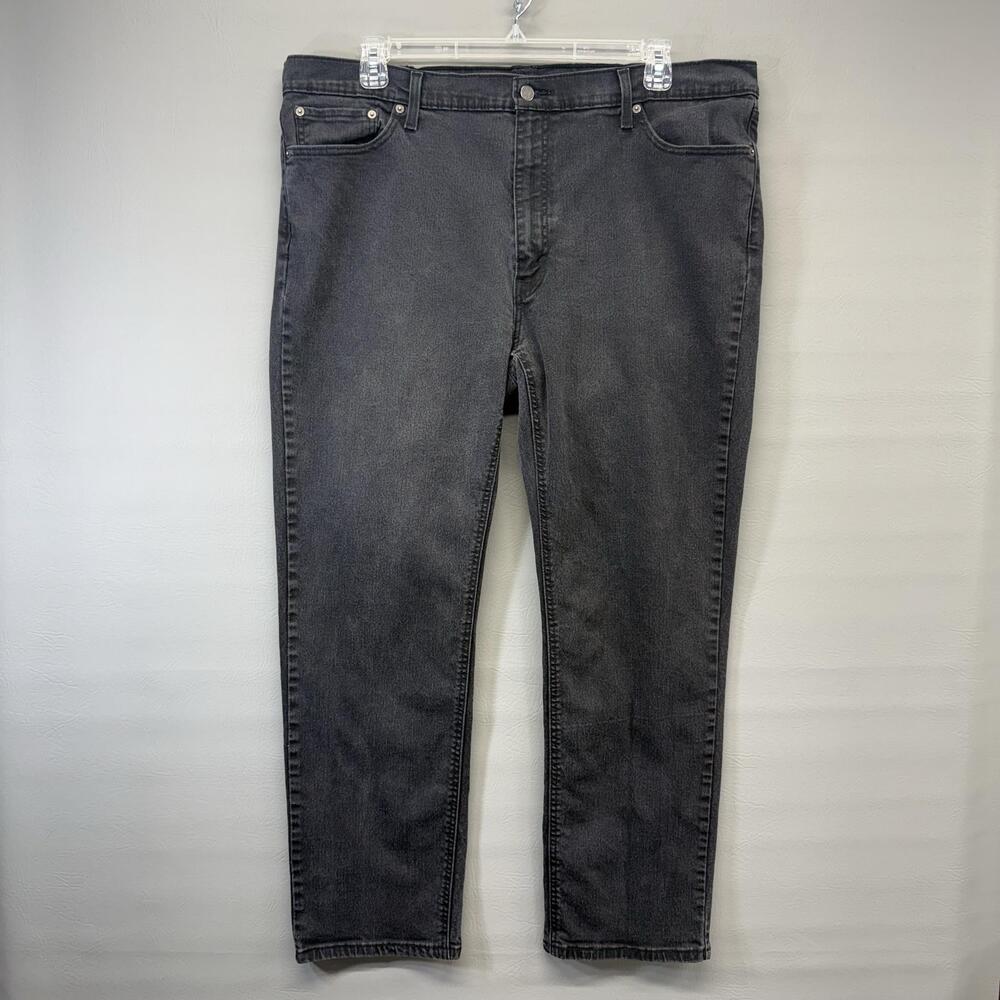 Levi's Jeans Mens 42x32 (Measures 42x30) Faded Black Tapered Leg Stretch Fit